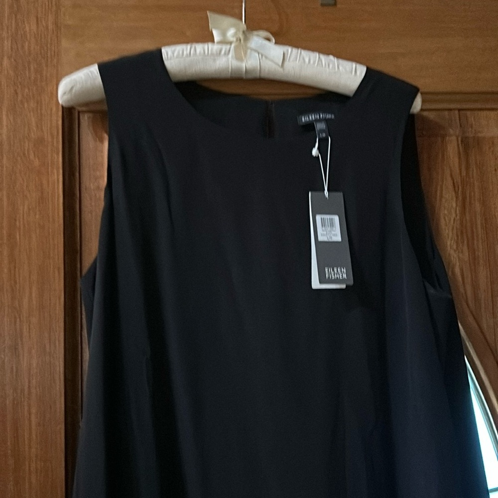 Eileen Fisher size L silk midi dress